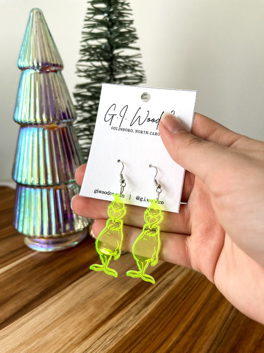 Grinch Dangle Earrings