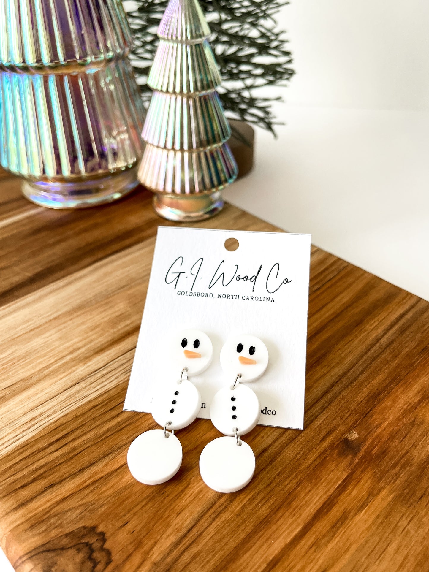 Snowman Dangle Earrings