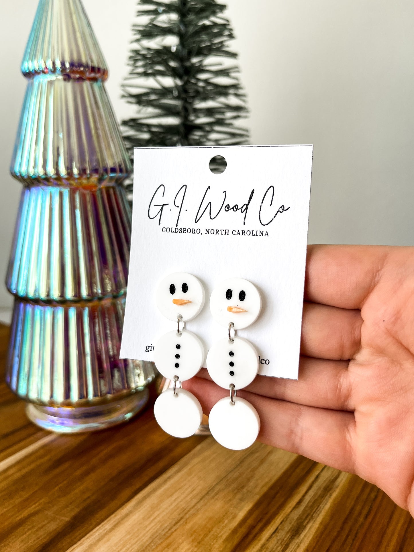 Snowman Dangle Earrings