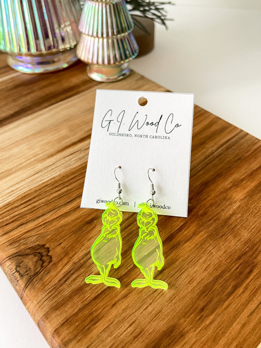 Grinch Dangle Earrings