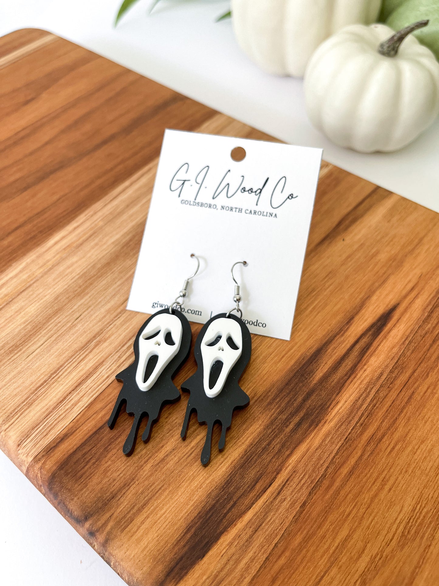 Dripping Scream Dangle Earrings