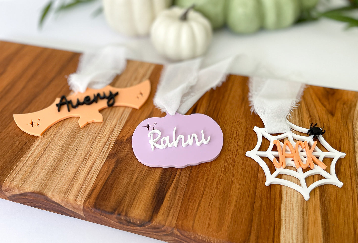 Acrylic Boo Basket Tags