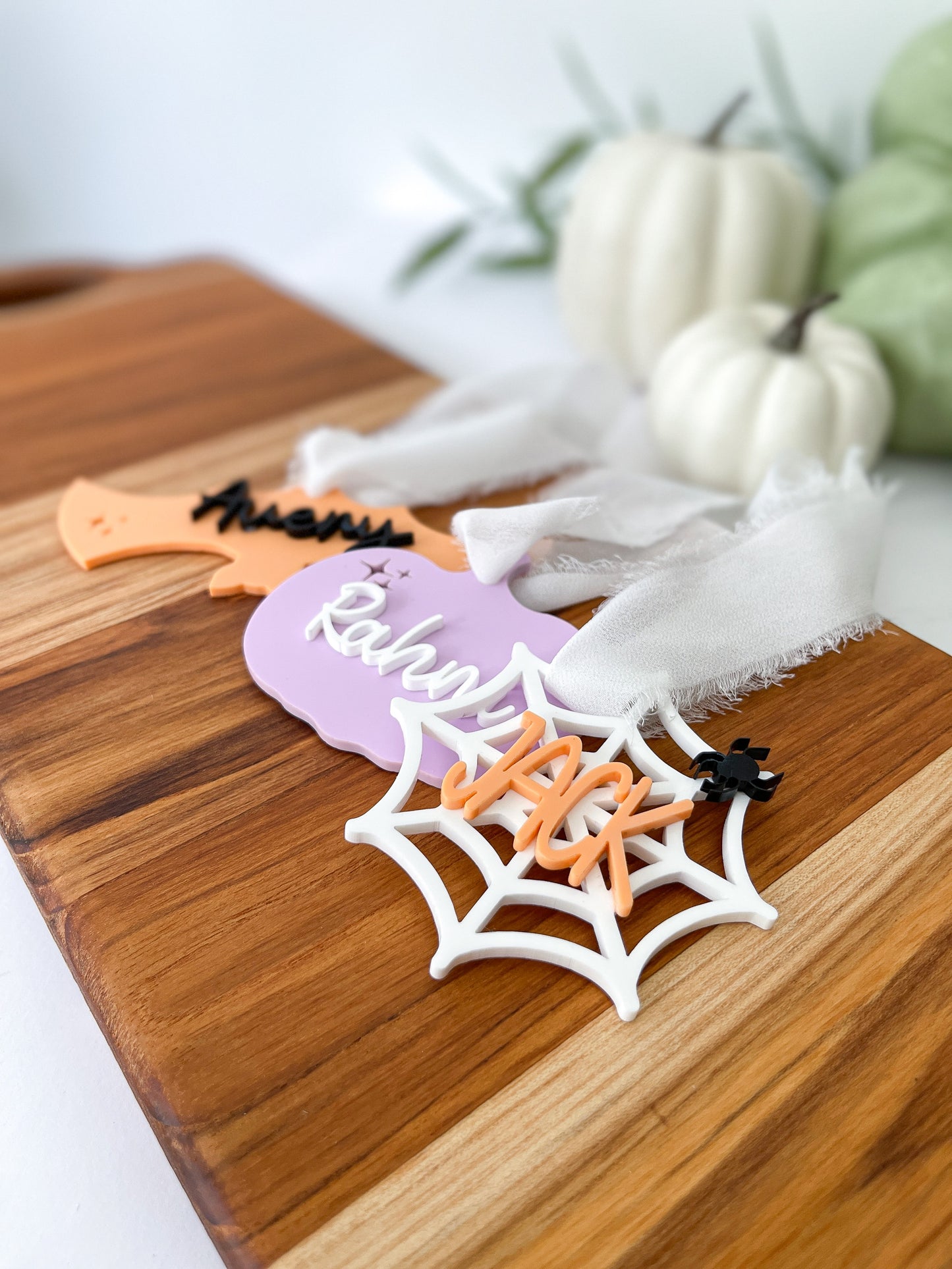 Acrylic Boo Basket Tags