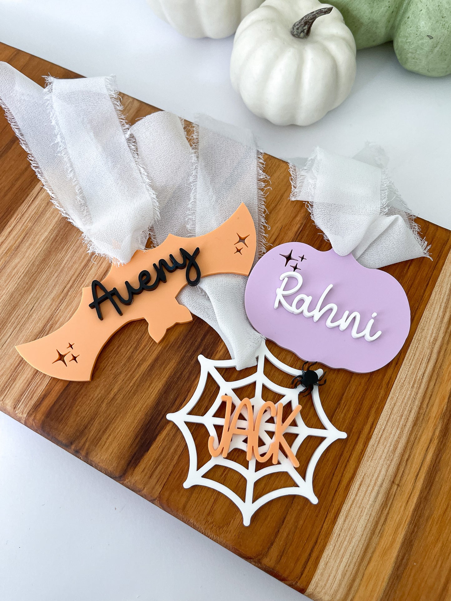 Acrylic Boo Basket Tags