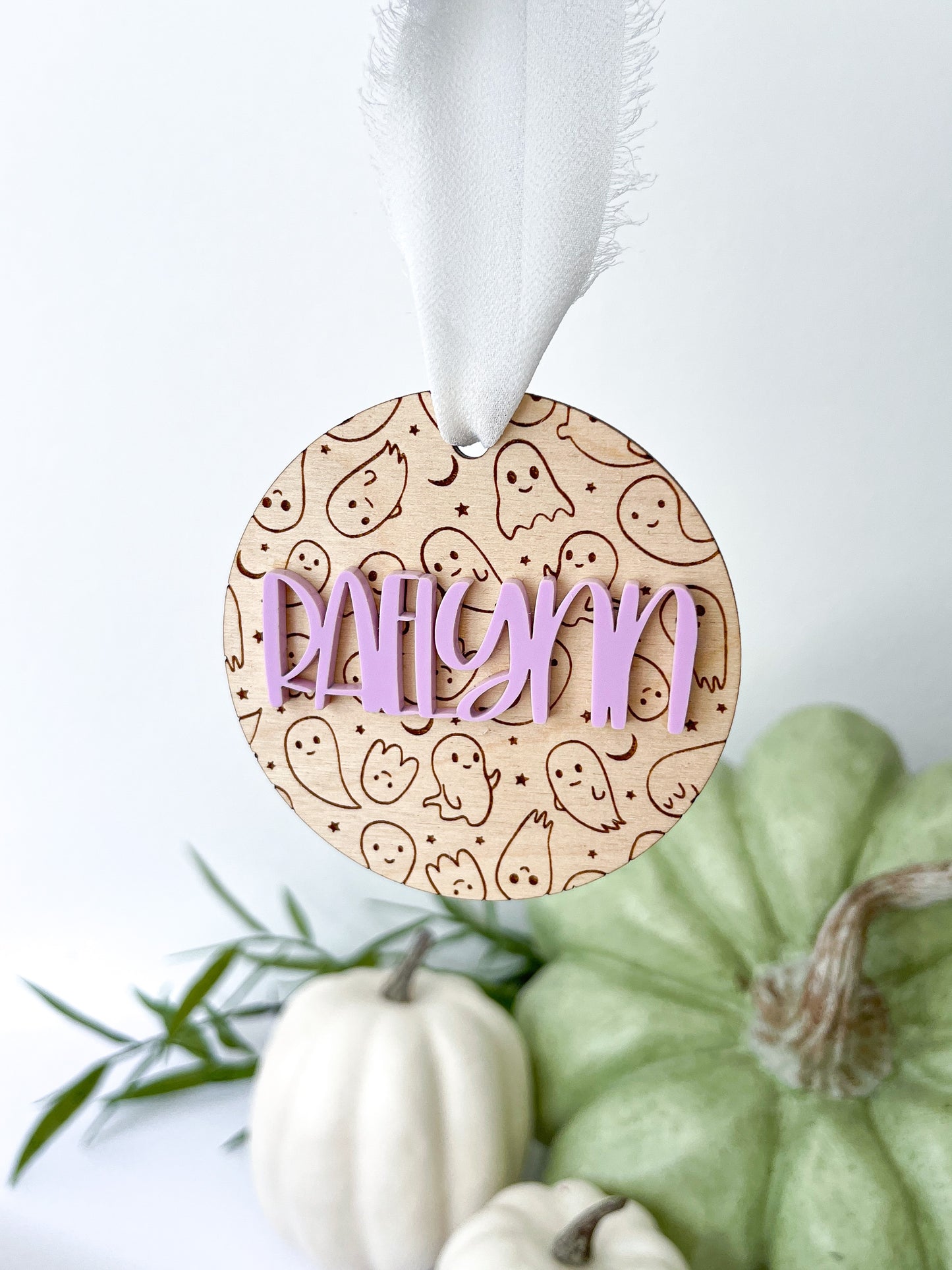 Wood Boo Basket Tag