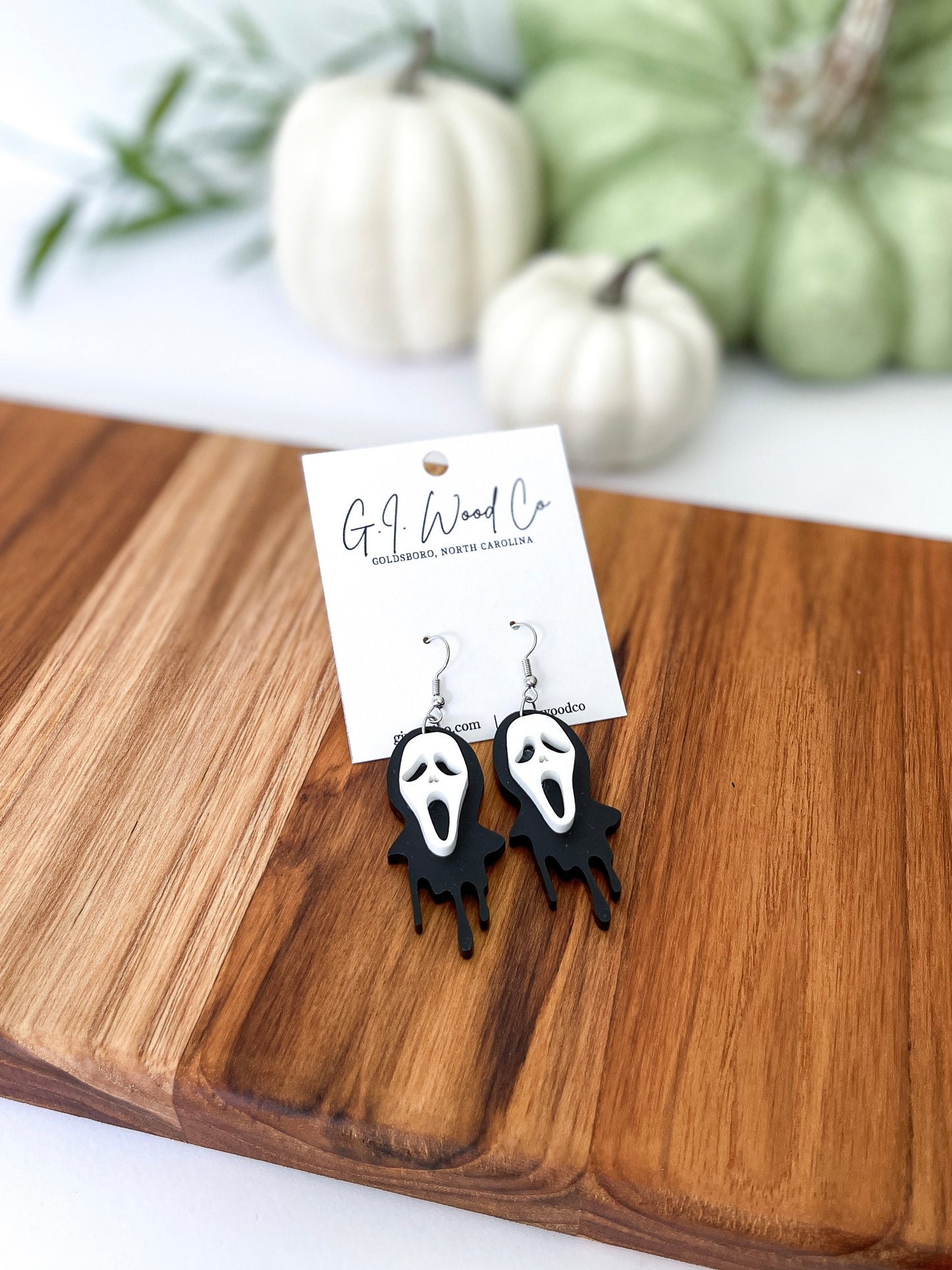 Dripping Scream Dangle Earrings