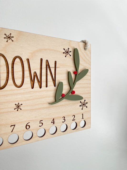 Candy Cane Countdown Sign