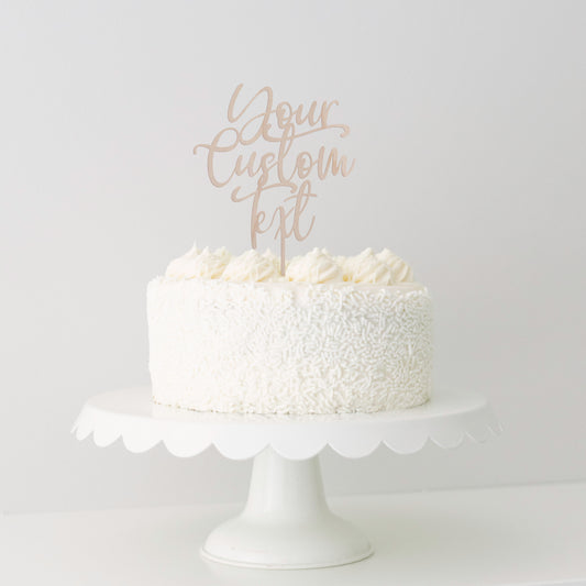 Custom Text Cake Topper