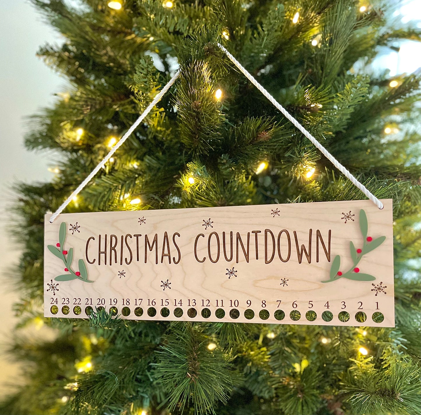 Candy Cane Countdown Sign