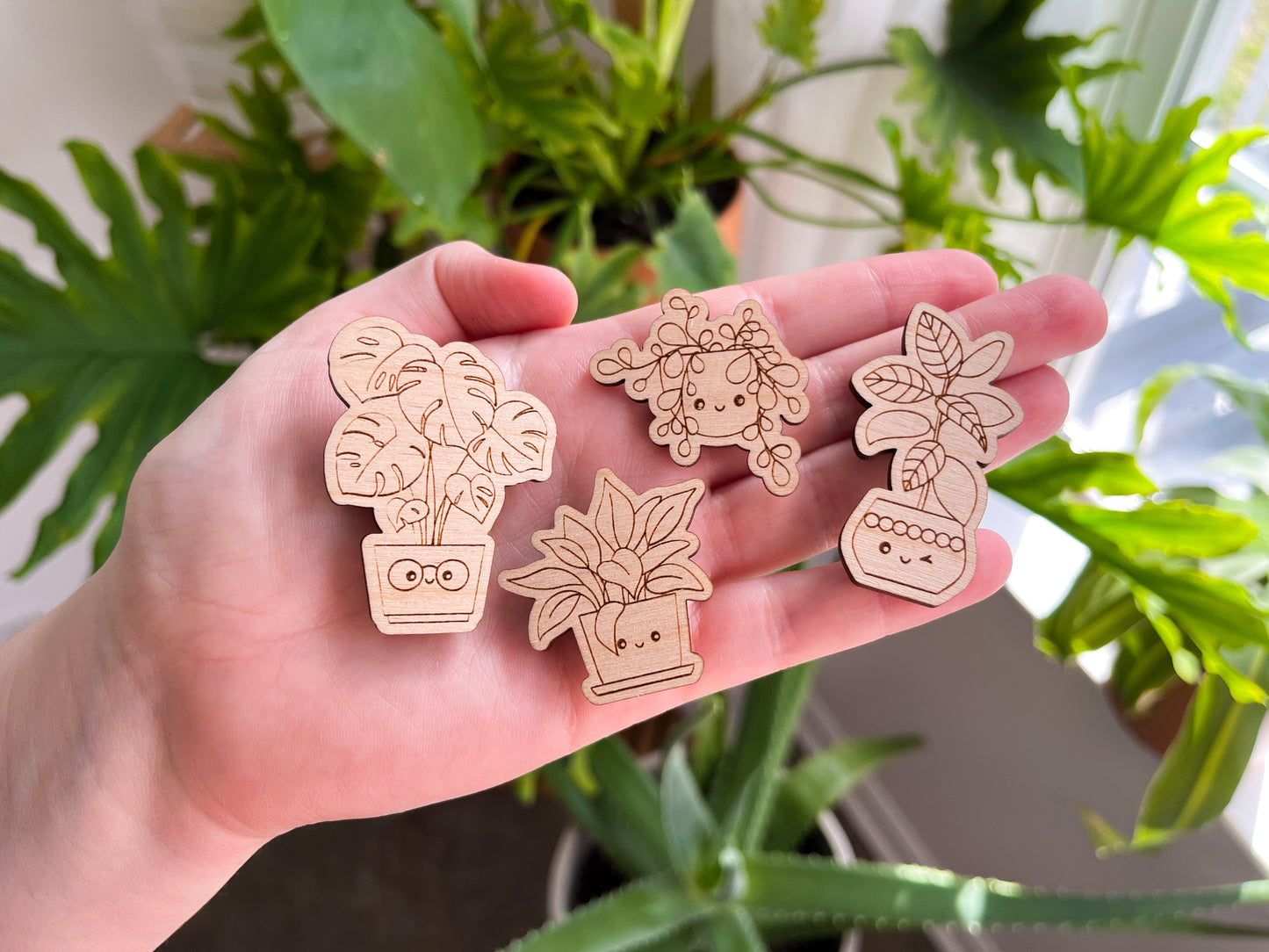 Potted Plant Magnet Set