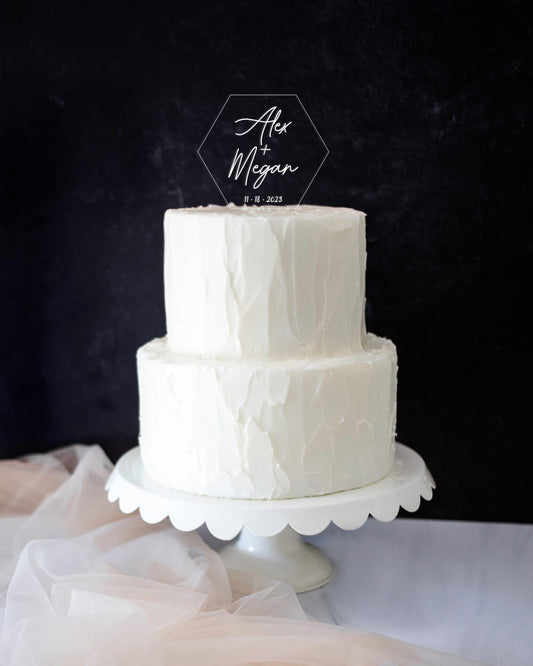 Clear Wedding Cake Topper